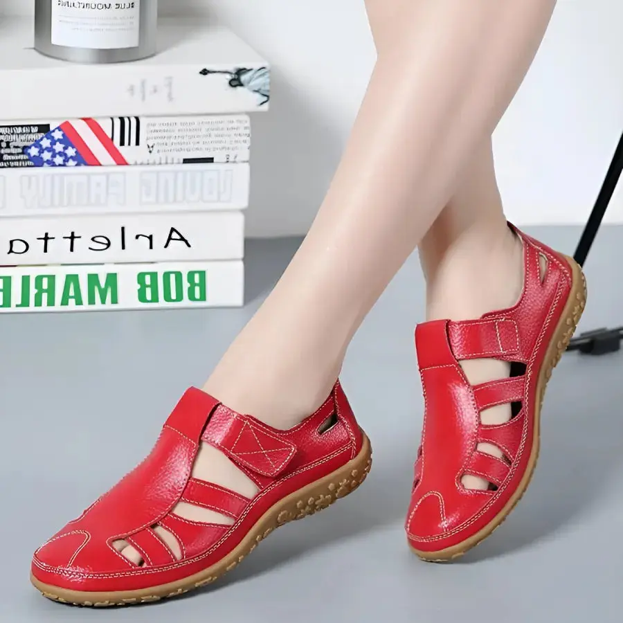 Vintage Leather Sandals for Women – Elegant & Comfortable Design - Image 6