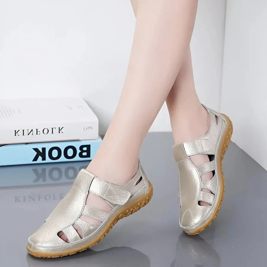 Vintage Leather Sandals for Women – Elegant & Comfortable Design - Image 7