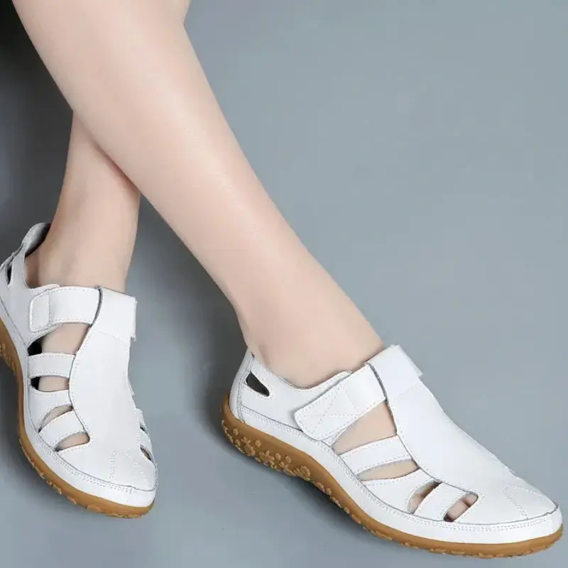Vintage Leather Sandals for Women – Elegant & Comfortable Design - Image 8