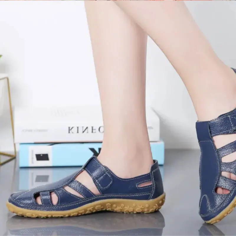 Vintage Leather Sandals for Women – Elegant & Comfortable Design - Image 9