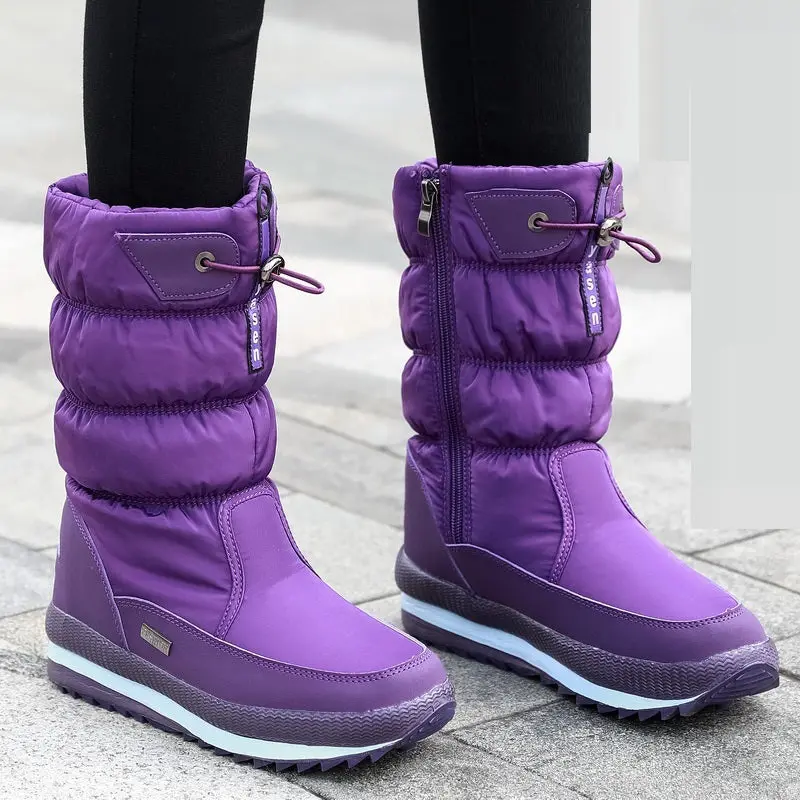 Waterproof Mid-Calf Boots for Women – Cozy & Stylish for Winter - Image 2