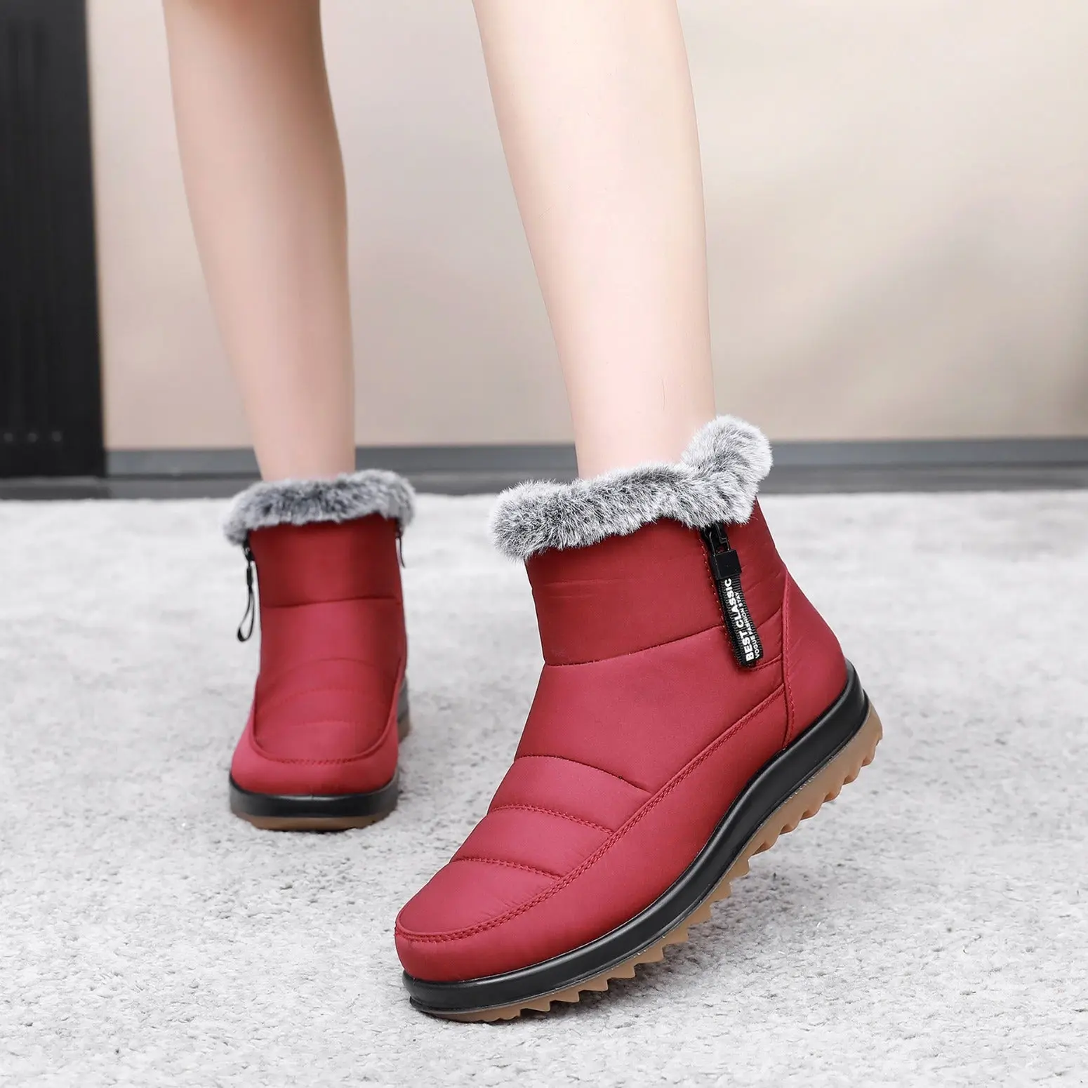 Waterproof Winter Boots for Women – Stylish & Comfortable Mid-Calf Design - Image 3
