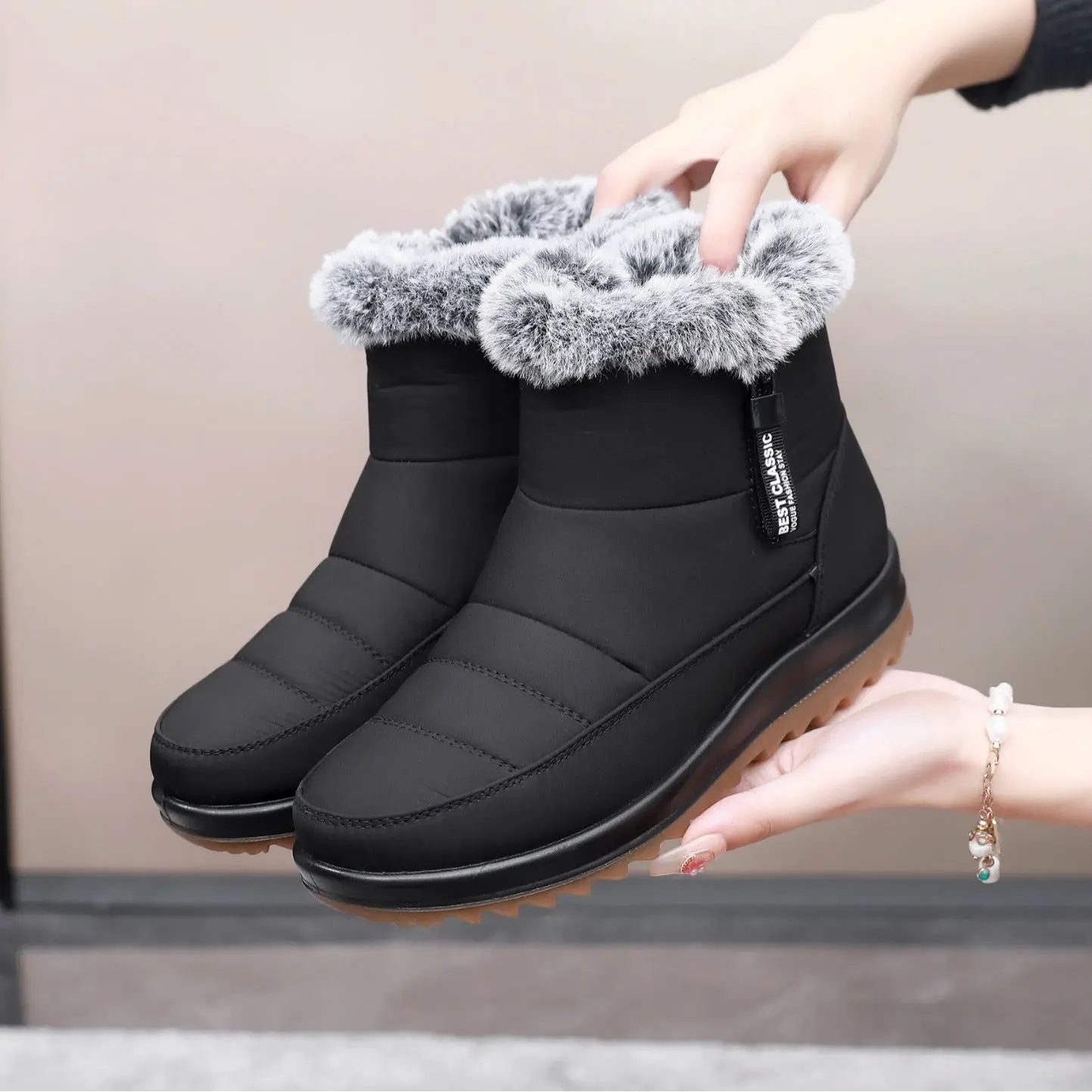 Waterproof Winter Boots for Women – Stylish & Comfortable Mid-Calf Design - Image 4