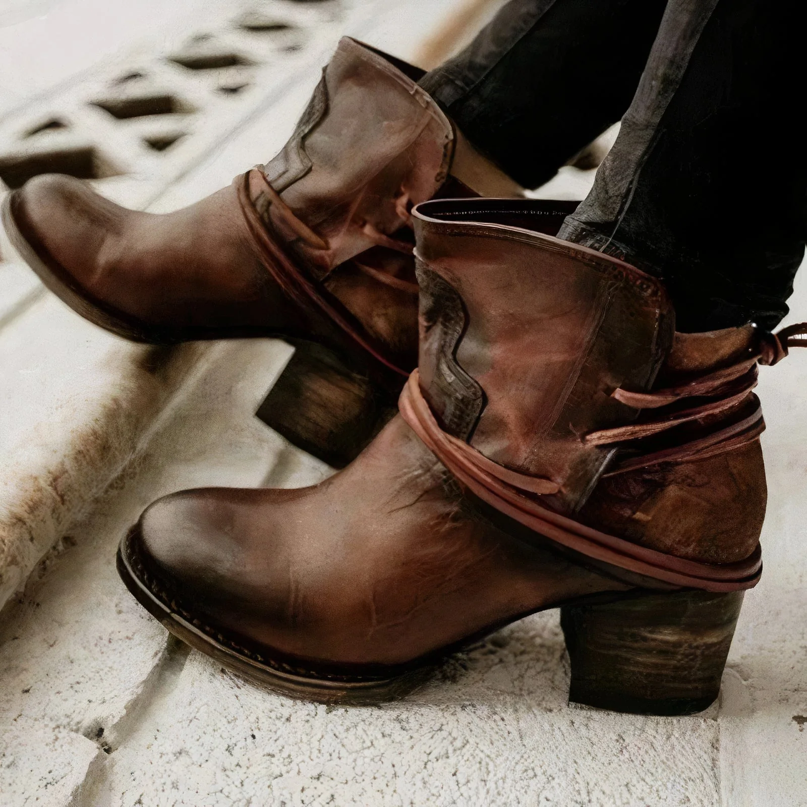 Western-Inspired Ankle Boots for Women – Chic & Comfortable - Image 2