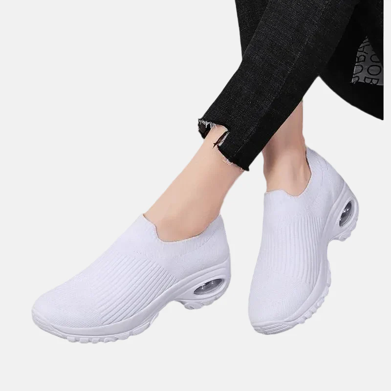 Women’s Slip-On Sneakers – Air Cushion Sole – Breathable Knit – Supportive Comfort - Image 4